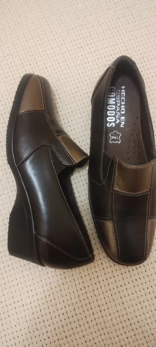 Zapatos mujer piel marrón talla 36