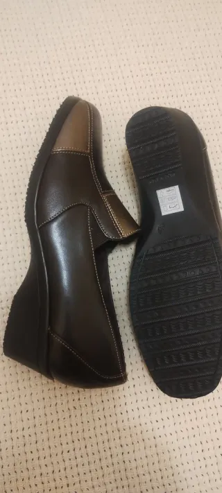 Zapatos mujer piel marrón talla 36