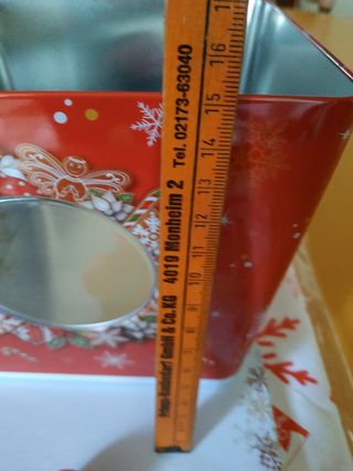 Biscottiera e tovaglia natalizia nuove