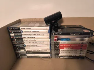 Lote Juegos PS2 y PS3 + Cámara EyeCreate
