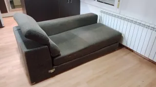 Sofá modular tela marrón/gris