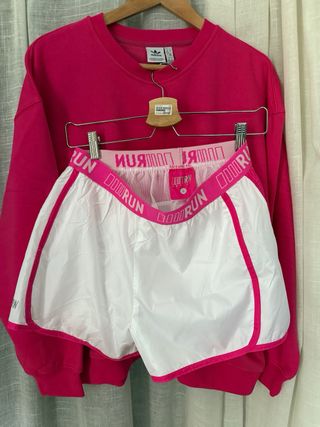 Pantalón corto running Adidas blanco Talla L