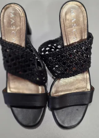 Sandalias Mascaró Negras Tejidas
