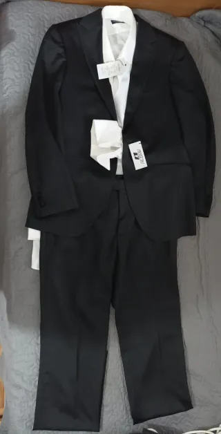 Traje de ceremonia hombre negro y blanco