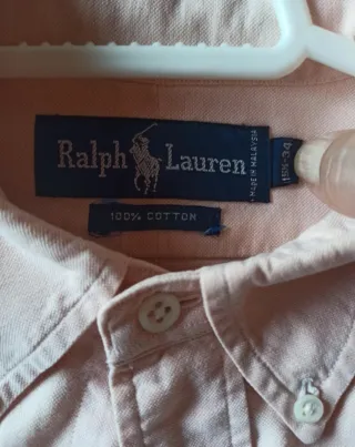 Camisa Ralph Lauren naranja pastel