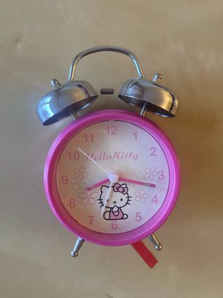 Reloj despertador Hello Kitty rosa