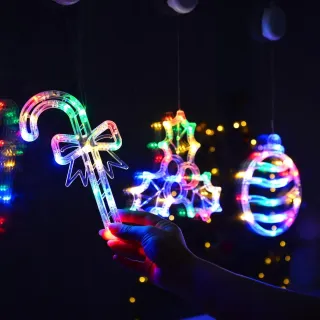 3 Luci Natale Finestra Multicolore