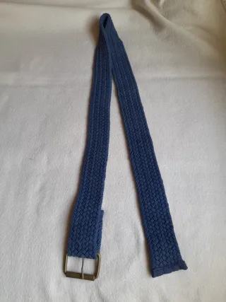 Cinturón trenzado azul