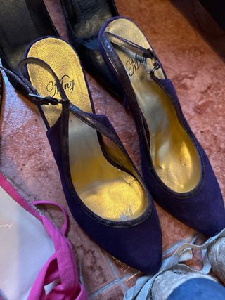 Lote de 6 pares de zapatos de tacón y sandalias