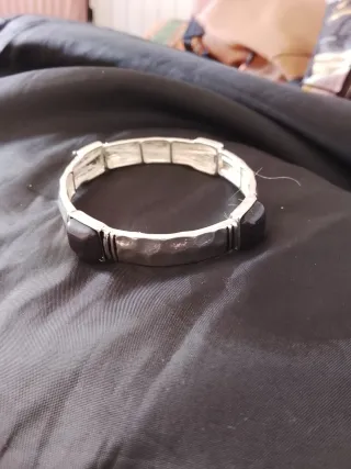 Pulsera Acero y Ónix + Pendientes