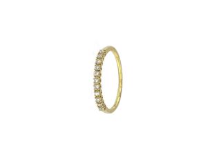 anillo oro 18k con piedra con diamante t. 20 (19,1 mm)