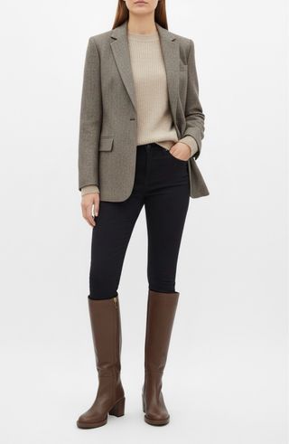 Stivali donna vera pelle marrone