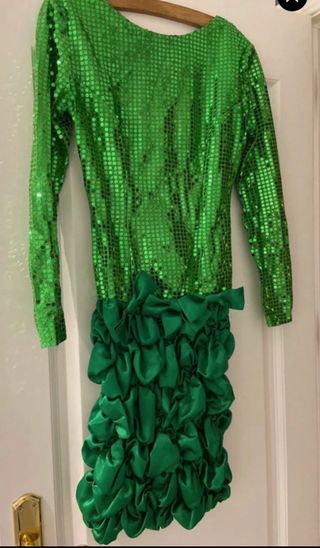 Vestido fiesta lentejuelas verde