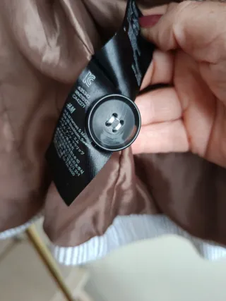 Chaquetilla H&M Rayas Beige/Gris Talla 38