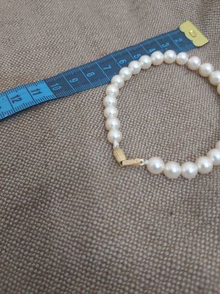 Bracciale perle chiusura oro 18k vintage