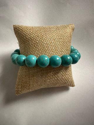 Bracciale uomo con perle in pasta turchese