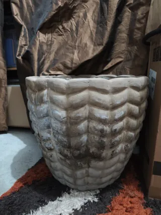 2 Maceteros Grandes Piedra Terracota