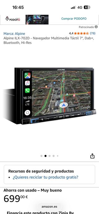 Pantalla Alpine iLX-702D