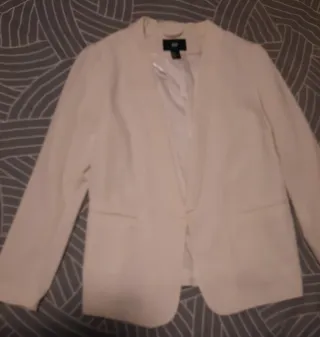 Blazer H&M blanco roto