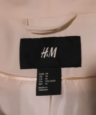 Blazer H&M blanco roto