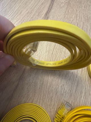 5x Cables Ethernet Planos 1.5m CAT 5e UTP