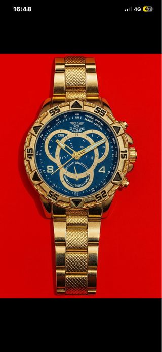 Reloj ZHOUE Azul y Dorado