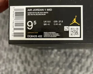 Air Jordan 1 Mid Blu Scarpa