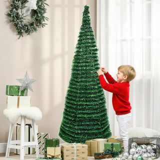 Árbol navidad plegable 180CM verde pino