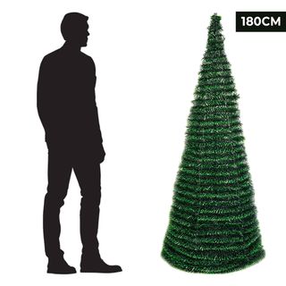 Árbol navidad plegable 180CM verde pino
