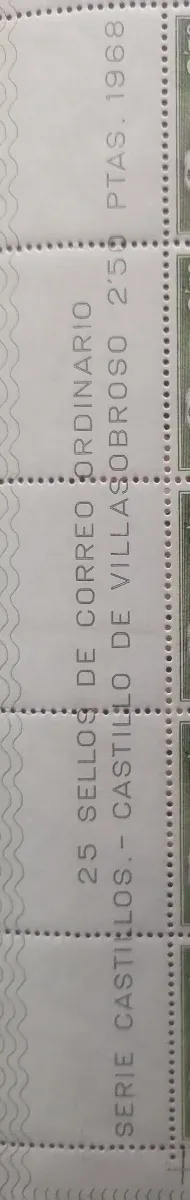 25 Sellos Correos España Serie Castillos 1968