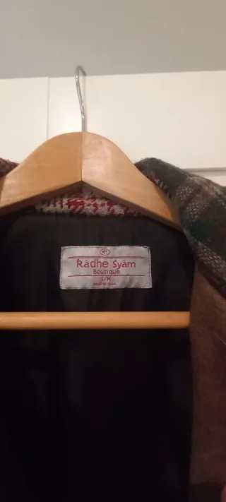 Abrigo de paño patchwork lana