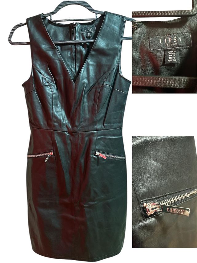 Vestido efecto cuero Lipsy London Talla 36