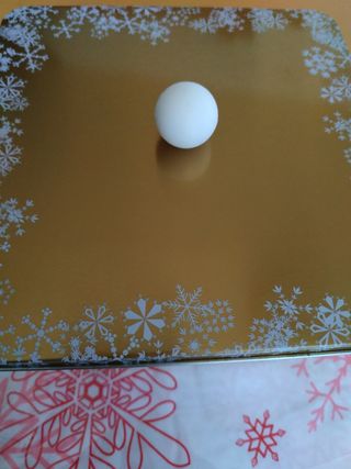 Biscottiera e tovaglia natalizia nuove