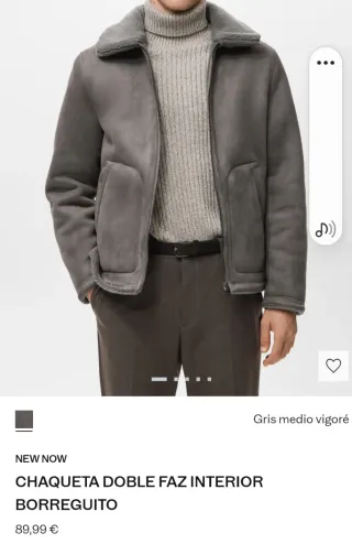 Chaqueta doble faz borreguito Mango