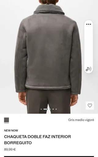 Chaqueta doble faz borreguito Mango