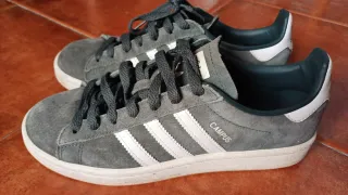 2 pares Zapatillas Adidas Gris y Verde Talla 38