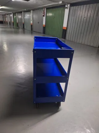 Carro de herramientas azul 3 niveles