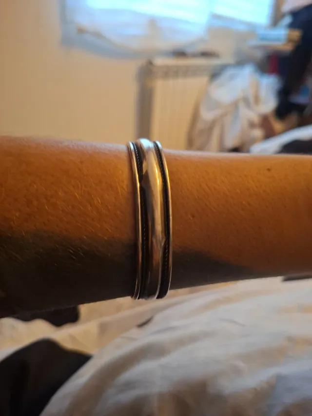 Brazalete Cuff Estilo Étnico "Plata)" VINTAGE,