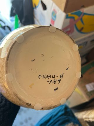 Vaso in ceramica decorato floreale