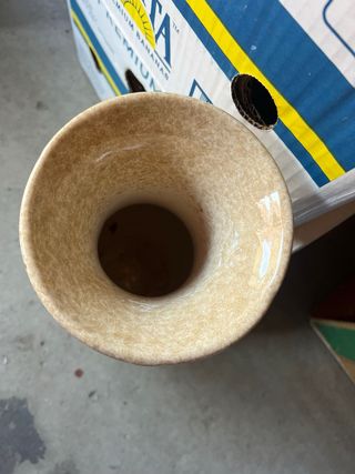 Vaso in ceramica decorato floreale