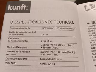 Microondas Kunft blanco