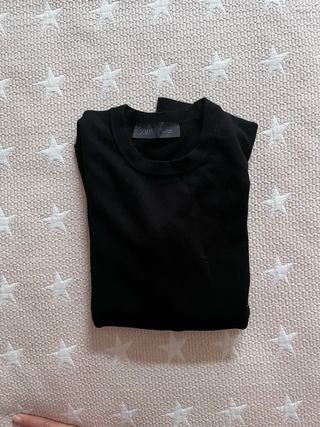 Jersey negro Zara botones manga