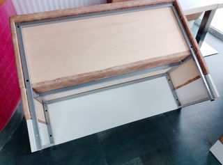 Sofá 2 plazas piel Metalmobil beige/marrón