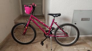 Bicicleta Niña Rosa con Cesta