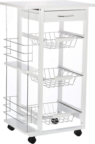 Carrello Isola da Cucina Salvaspazio in Legno di P