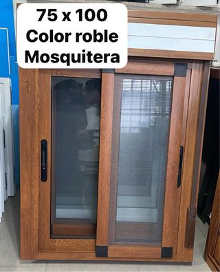 Ventana 75x100 Pino con mosquitera.