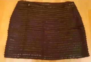 Minifalda Zara Negra Talla M