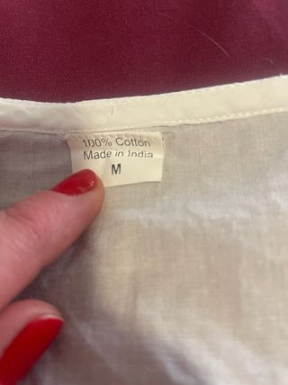 Blusón estilo boho blanco talla única