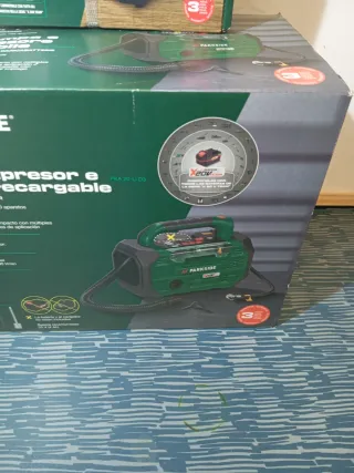 Compresor recargable portátil parkside