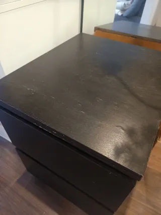 Mesita de noche IKEA negro